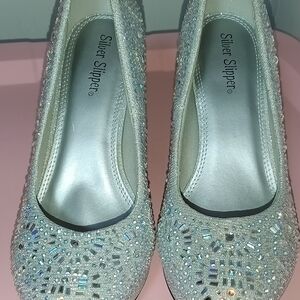 Silver Sipper Elegant Embellished Heels